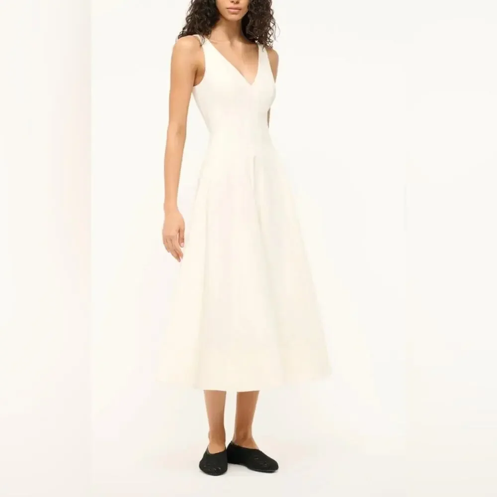Staud Marieta Dress Ivory 4 - Picture 12 of 12